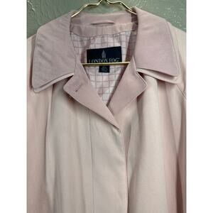 London Fog Women's Pink Hidden Button Pockets‎ Lined Shacket Jacket Size XL NWT